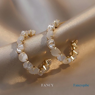 Fancy ใหม่ ผู้หญิง หรูหรา โอปอล ห่วง ต่างหู แฟชั่นเกาหลี เครื่องประดับ ปาร์ตี้ เด็กผู้หญิง อารมณ์ อุปกรณ์