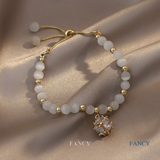 Fancy ใหม่ ขั้นสูง เรียบง่าย โอปอล สร้อยข้อมือ เสน่ห์ แฟชั่นเกาหลี เครื่องประดับ เรขาคณิต เพทาย จี้ สร้อยข้อมือ สําหรับผู้หญิง