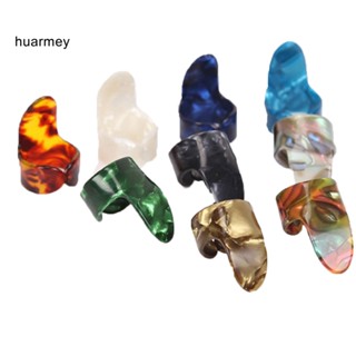 Huarmey ปิ๊กกีตาร์นิ้วโป้ง พลาสติก ป้องกันนิ้วมือ เครื่องดนตรี 1 ชิ้น