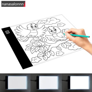 Nanasn| บอร์ดคัดลอกไฟ Led ขนาด A5 หรี่แสงได้ เพื่อการเรียนรู้ สําหรับเด็ก R9V5