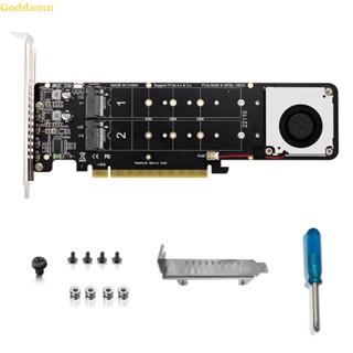 Godd อะแดปเตอร์ PCI-E X16 เป็น NVME สําหรับ M 2 Key 4 SSDs RAID Riser PCI-E Spli