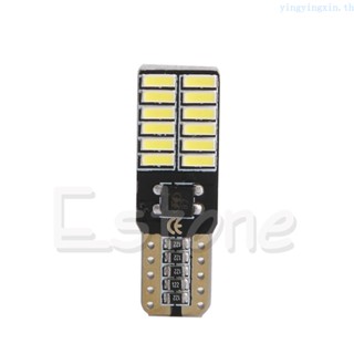 Yin หลอดไฟอ่านหนังสือ LED DC12V T10 24 SMD 4014 194 W5W สําหรับรถยนต์