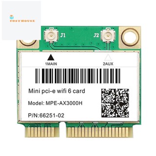 อะแดปเตอร์การ์ดเครือข่ายไร้สาย WiFi 6E AX3000H BT 5.2 สําหรับ Mini PCIE Wi-Fi เดสก์ท็อป แล็ปท็อป Win10