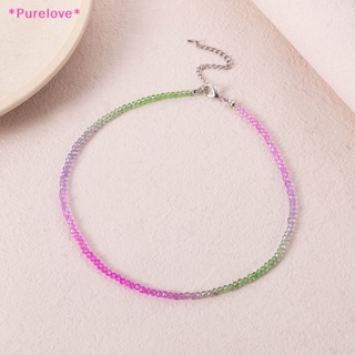 Purelove&gt; ใหม่ สร้อยคอโชคเกอร์ ลูกปัด หลากสี แฮนด์เมด สไตล์เกาหลี แฟชั่นสําหรับผู้หญิง