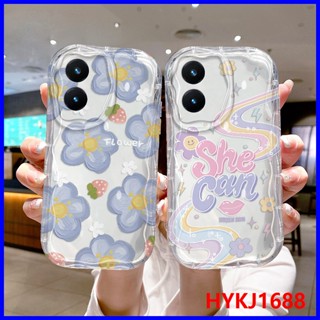 เคส Vivo Y02S tpu เคสนิ่ม สีใส ลายครีม เคสโทรศัพท์ NYW