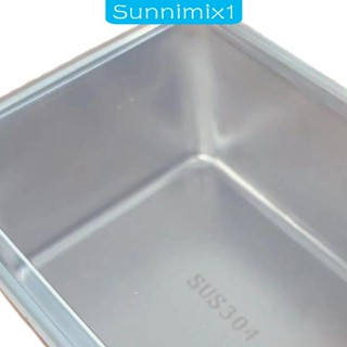 [Sunnimix1] กล่องสเตนเลส ทรงสี่เหลี่ยม พร้อมฝาปิด กันรั่ว สําหรับเก็บอาหาร บาร์บีคิว