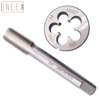 【ONCEMOREAGAIN】UNEF Tap 90mm &amp; UNEF Die 38mm 2pcs HSS 9/16-24 Height 10mm Tap And Die