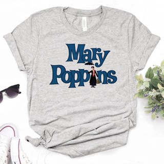 เสื้อยืด พิมพ์ลายการ์ตูน Mary Poppins สไตล์ฮาราจูกุ แฟชั่นฤดูร้อน สําหรับผู้หญิง