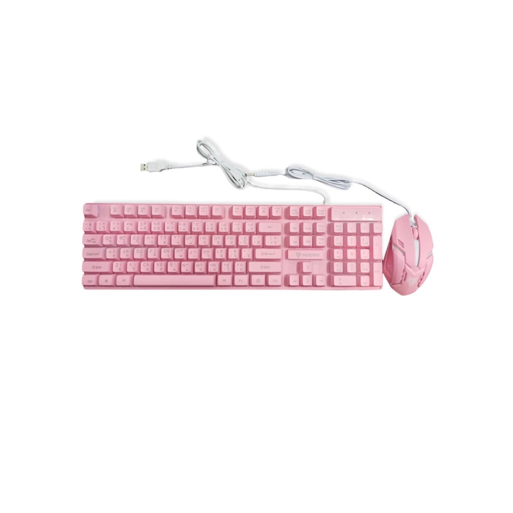 🛵มีส่งด่วน💨 NUBWO NKM-623 PINK SAVITAR COMBO SET KEYBOARD+MOUSE รับประกัน 1 ปี - รูปที่ 2