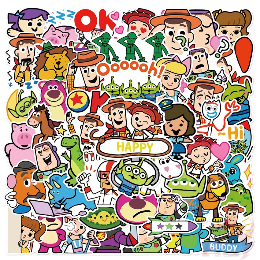 50 ชิ้น / ชุด สติกเกอร์ T.oy Story Series 04 สติกเกอร์ Doodle แฟชั่น กันน้ํา DIY