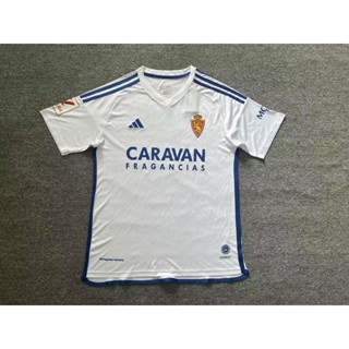 [Fans] 2324 ใหม่ Zaragoza home เสื้อยืดฟุตบอล แขนสั้น คุณภาพสูง