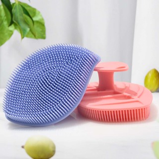 Home With Handle Heat Resistant Massage For Shower Easy Clean Back Soft Silicone Hanging Hole Kids Adults Body Scrubber