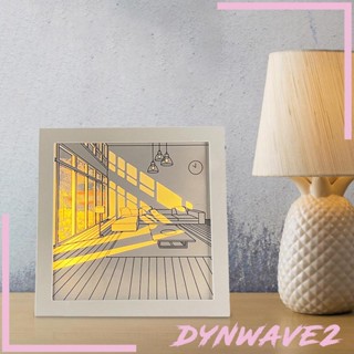 [Dynwave2] โคมไฟ LED รูปกรอบรูป เรืองแสง สําหรับตกแต่งห้องครัว ห้องรับประทานอาหาร ปาร์ตี้ครบรอบ