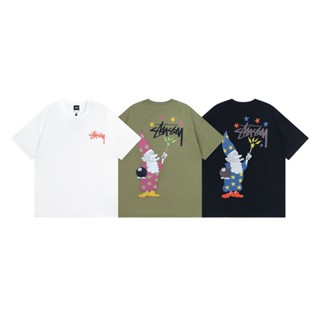 Stussy- เสื้อยืดแขนสั้น พิมพ์ลายนักมายากล คลาสสิค แฟชั่นสําหรับผู้ชาย และผู้หญิง Lyurfd