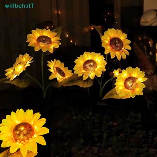 [WillbehotT] ใหม่ โคมไฟ LED รูปดอกทานตะวัน พลังงานแสงอาทิตย์ 1/3 หัว สําหรับตกแต่งสวน สนามหญ้า บ้าน [ใหม่]