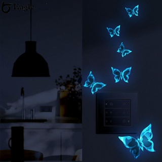 ⭐24H SHIPING⭐12Pcs Light Up Your Nights Butterfly Pattern Glow In The Dark Switch Sticker