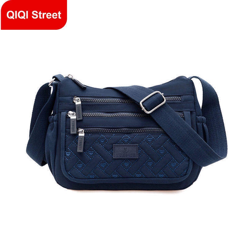 กระเป๋าสะพายไหล่สําหรับผู้หญิงผ้า Oxford Nylon กันน้ําพิมพ์ลายกระเป๋าสะพายไหล่คุณแม่น้ําหนักเบาหลายกระเป๋า