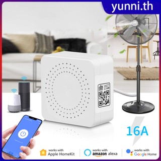 16a Wifi Smart Switch Fit Homekit App Voice Remote Control Mini Smart Breaker Switch Siri Voice Control ทำงานร่วมกับ Alexa Google Home Yunni