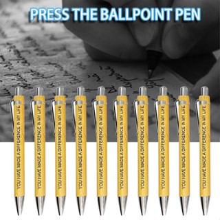 10Pcs Inspirational Bamboo Pen Thank You Bamboo Ballpoint Pen for Teacher School