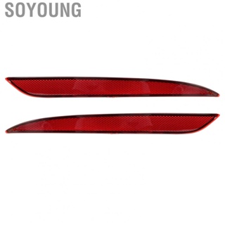 Soyoung Tail Light Reflectors  Red Lens Durable Rear Bumper Reflector Improve Driving Safety for Model 3 2017 To 2023