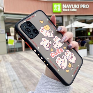 เคสโทรศัพท์มือถือ ซิลิโคนนิ่ม กันกระแทก ลายการ์ตูนกระต่ายน่ารัก สําหรับ OPPO Find X3 5G Find X3 Pro 5G Find X2 Pro