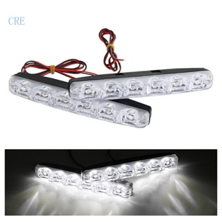 Cre ไฟตัดหมอก Led 6 ดวง 12V กันน้ํา สีขาว สําหรับติดรถยนต์