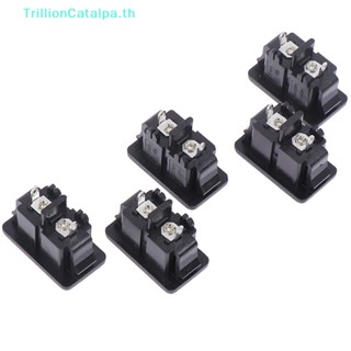 Trillioncatalpa ซ็อกเก็ตเมาท์พาวเวอร์ AC250V 5A 2Pin ตัวเมีย 5 ชิ้น