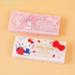 Widebeaucloud Kawaii Sanrios กล่องเก็บเครื่องสําอาง ผ้าฝ้าย ลายการ์ตูน Hello Kitty กันน้ํา แบบพกพา