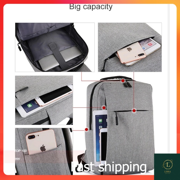 กระเป๋าเป้สะพายหลัง ขนาด 15.6 นิ้ว ชาร์จ USB กันขโมย สําหรับแล็ปท็อป โน้ตบุ๊ก Dell Macbook ASUS Lenovo Acer HP