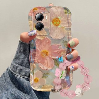 ใหม่ เคสโทรศัพท์มือถือ ซิลิโคนใส กันกระแทก ลายภาพวาดสีน้ํามัน รูปดอกไม้ สําหรับ vivoY35 Y35M