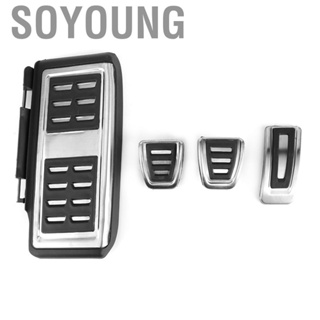 Soyoung Accelerator Pad 4pcs Stainless Steel Pedal Non-Slip Throttle Foot