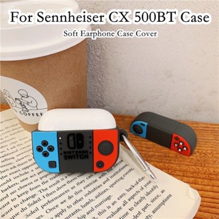 【Trend Front】เคสหูฟัง แบบนิ่ม ลายการ์ตูนพายสีม่วง สําหรับ Sennheiser CX 500BT Sennheiser CX 500BT