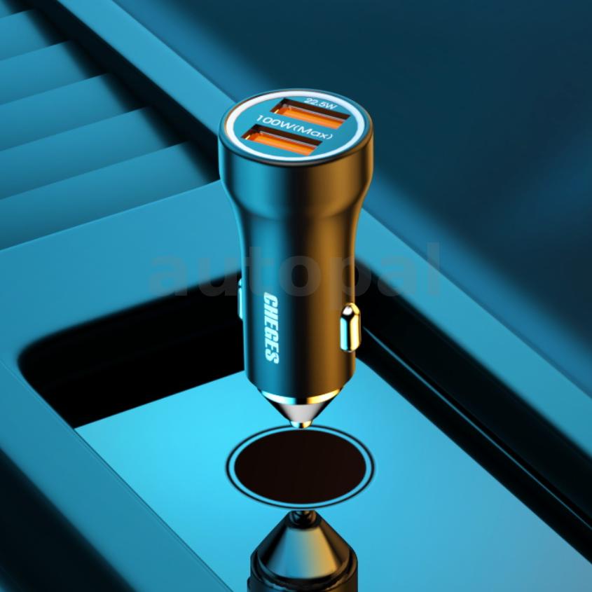 Cgs-01 ที่ชาร์จ USB คู่ 12-24V 100W+22.5W สําหรับแท็บเล็ต Mobil