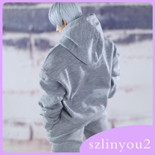 [szlinyou2] เสื้อฮู้ดดี้ และกางเกง ขนาดเล็ก สเกล 1/6 สีเทา สําหรับฟิกเกอร์ 12 นิ้ว