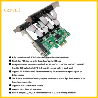 Ez การ์ดขยาย RS232 DB9 4 พอร์ต เข้ากันได้กับ 16C55016C55216C554 และ 16C750 UART