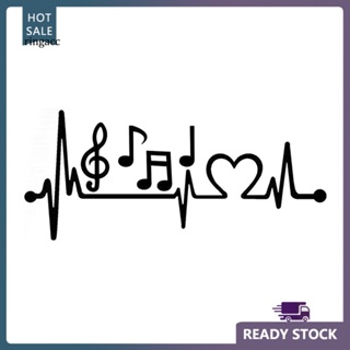 สติกเกอร์ ลายตัวโน๊ตดนตรี RGA Heartbeat มีกาวในตัว สําหรับตกแต่งหน้าต่างรถยนต์