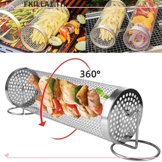 Faccfki ตะแกรงย่างบาร์บีคิว สเตนเลส แบบพกพา 3 ชิ้น