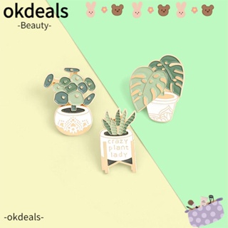 Okdeals เข็มกลัดเคลือบ รูปพืชบ้าคลั่ง ของขวัญ สําหรับเพื่อน เสื้อผ้า กระเป๋า เครื่องประดับ