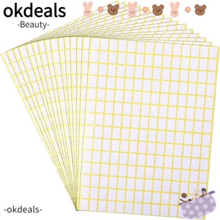 OKDEALS ป้ายฉลากสติกเกอร์ ขนาดเล็ก เนื้อแมตต์ ถอดออกได้ สีขาว สําหรับสํานักงาน