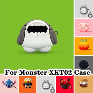 【ส่วนลด】เคสหูฟัง แบบนิ่ม ลายการ์ตูนมอนสเตอร์ สําหรับ Monster XKT02 XKT02