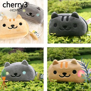 Cherry3 กระเป๋าใส่ปากกา เครื่องเขียน ลายแมวน่ารัก สําหรับนักเรียน