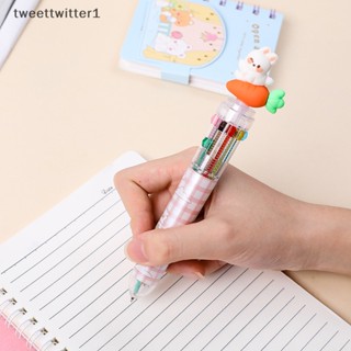 Twee ปากกาลูกลื่น ลายการ์ตูนสัตว์น่ารัก 10 สี หลากสี สําหรับนักเรียน สํานักงาน โรงเรียน