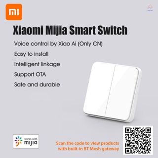 Xiaomi Mijia สวิตช์ไฟอัจฉริยะติดผนัง ควบคุมด้วยเสียง สําหรับ Xiaomi Smart Home (DHKG01ZM)