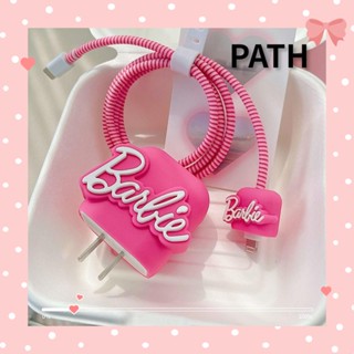 Path เคสป้องกันสายชาร์จโทรศัพท์มือถือ 18 20W สีชมพู สําหรับตุ๊กตาบาร์บี้