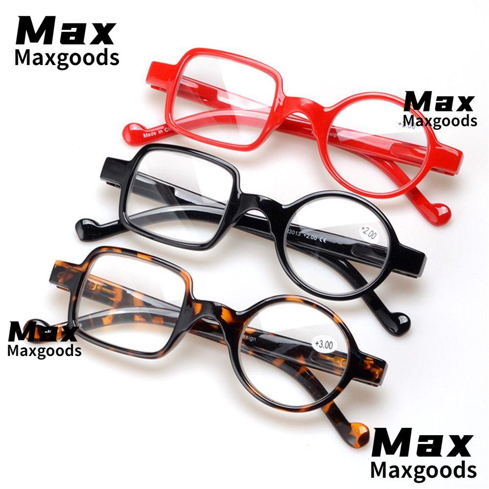 Maxg แว่นตาอ่านหนังสือ บานพับสปริง ไม่สม่ําเสมอ สไตล์เรโทร