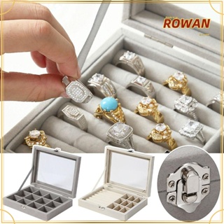 Rowans กล่องกํามะหยี่ สําหรับใส่เครื่องประดับ ต่างหู แหวน สร้อยข้อมือ สร้อยคอ