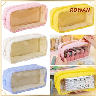 ROWANS กระเป๋าดินสอ อเนกประสงค์ แบบใส มีซิป จุของได้เยอะ สําหรับใส่เครื่องเขียน