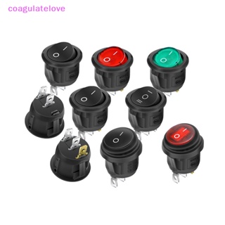 Coagulatelove สวิตช์โยกเรือ กันน้ํา คุณภาพสูง พร้อมปุ่มไฟ 6A 250V 20 มม. 2/3 ฟุต 2/3 [ขายดี]