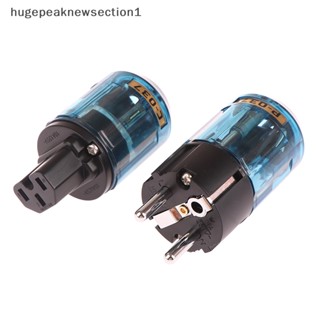 Hugepeaknewsection1 อะแดปเตอร์ซ็อกเก็ตเชื่อมต่อพาวเวอร์ซัพพลาย P-037 C-037 EU C-037 IEC ตัวผู้ ตัวเมีย HIFI-End 1 ชิ้น