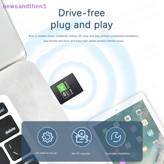 Newsandthen1 อะแดปเตอร์รับสัญญาณภายนอกไร้สาย 600Mbps USB WiFi 2.4Ghz 5.8Ghz Dual Band สําหรับคอมพิวเตอร์ แล็ปท็อป